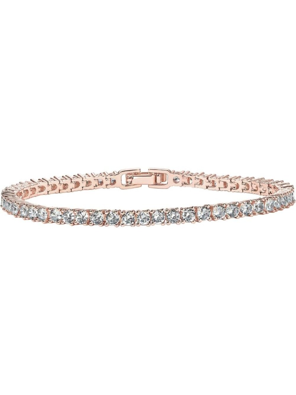 14K Gold Plated 3mm CZ Tennis Bracelet for Women | Stackable Gold Bracelets